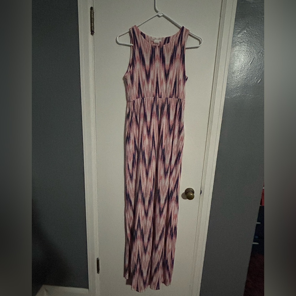 Honey and Lace Pink and Blue Sleeveless Sundress